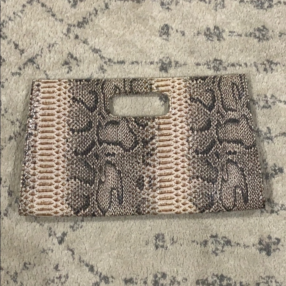 Giannini snake skin clutch